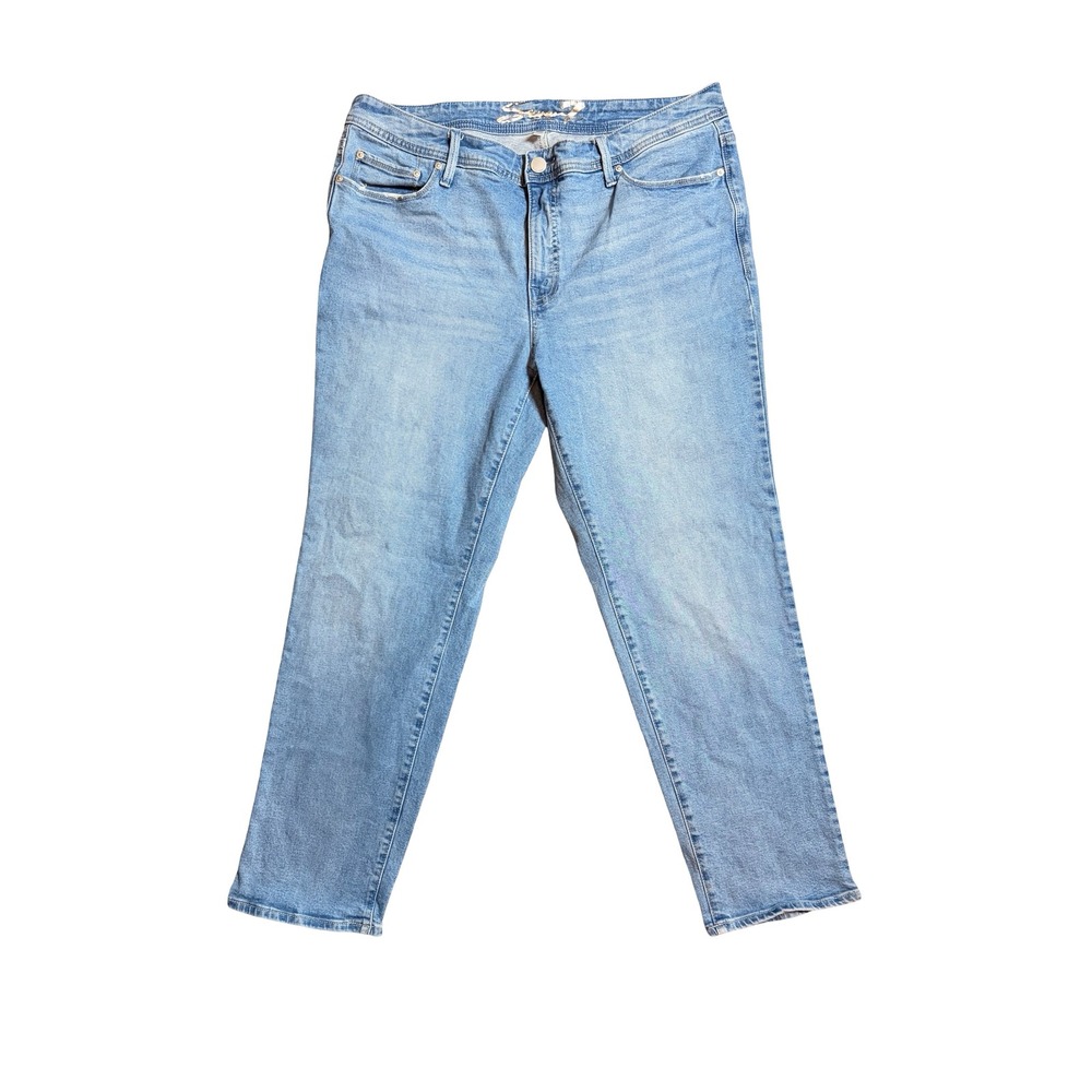 Seven7 Straight Leg Jeans Womens 18 Light‎ Wash Blue